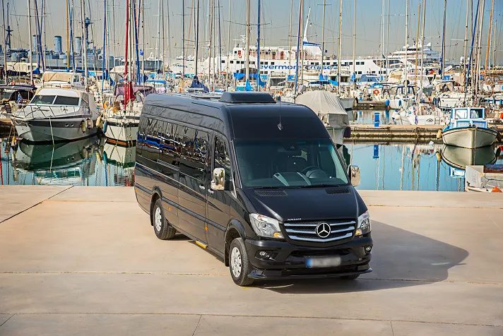 athens in a tour fleet minibus